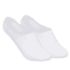 Demi-espadrilles invisibles blanches pour femmes avec 2 paires