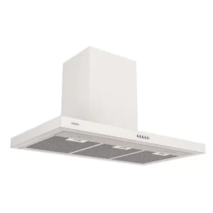 Wall Hood Tramontina Dritta White 90 in Stainless Steel with White Automotive Paint 220 V 90 cm