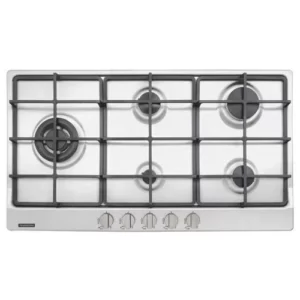 Tramontina Penta Plus Gas Cooktop in Stainless Steel and Cast Iron Trimmers with Superautomatic Ignition 5 Burners