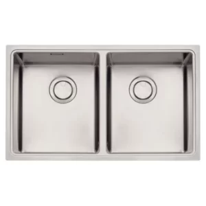 Tramontina Design Collection Quadrum Bowl in Stainless Steel with Scotch Brite Finish 77x46 with 2 Bowls