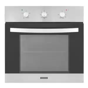 Tramontina Inox Basic 60 F3 Electric Oven in Stainless Steel and Black Tempered Glass with 3 Functions 220 V, 70L