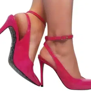 Shock pink varnish pumps heel 11cm Cód.1975